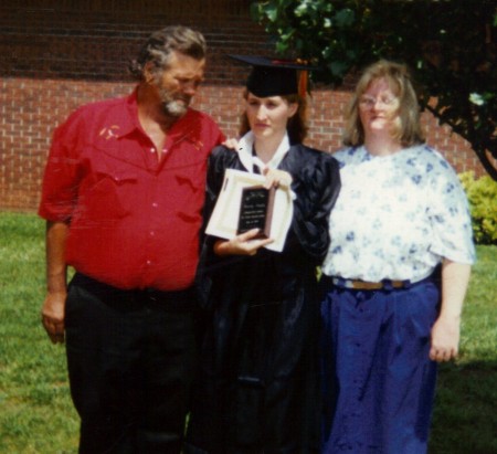 Me My Dad N Stepmom At my Graduation