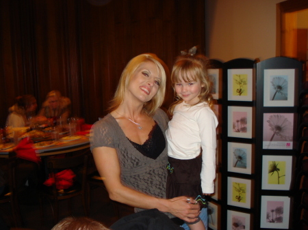 Rhonda with her flower girl.