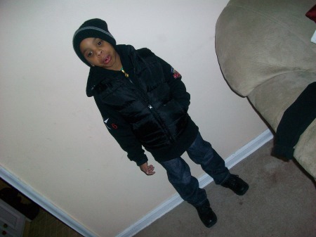 Jaylon on his way to hang out