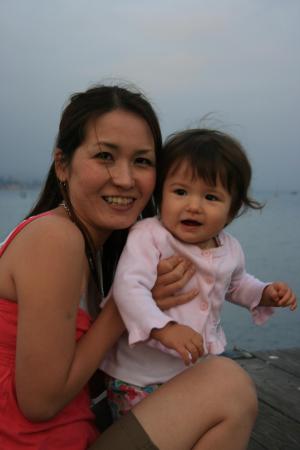 Santa Barbara pier 9/08 Maddy and Sachi