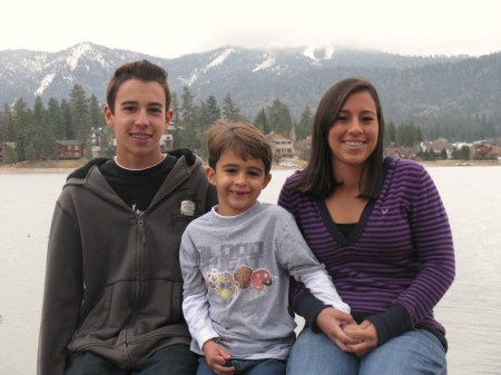 My kids, Jessica, Eric and Kevin in Big Bear