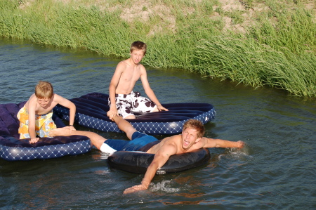 Tubing in a canal next to my parents house.