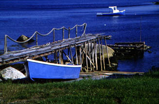 2 Blue Boats in Nova Scotia