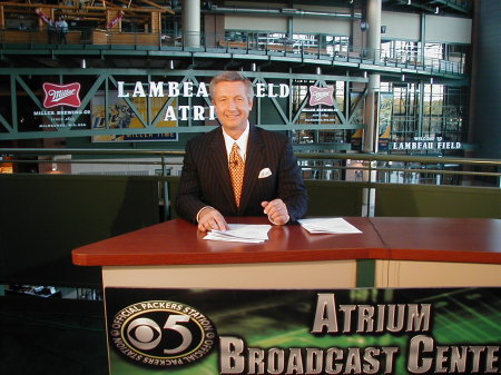 Newscast at Lambeau Field