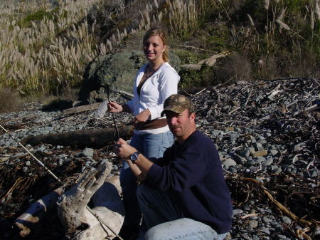 my daughter and I fishing