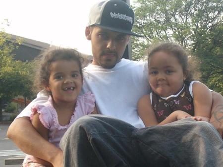 my son aj and granddaughters