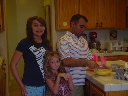 Daddy making breakfast.