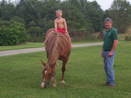 My horse Chelsey and Trent