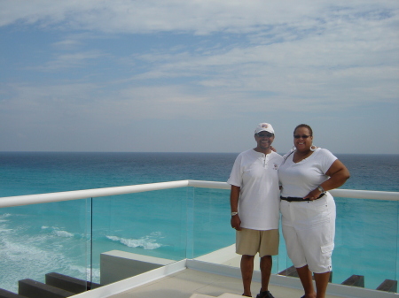 My husaband Daryl and I in Cancun, 2008