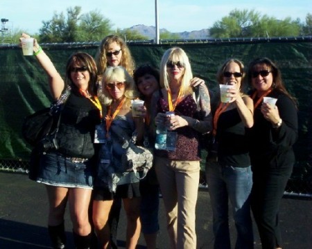 VIP partying backstage at Vince Neil/Slaughter