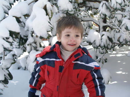 Dylan's 1st snow