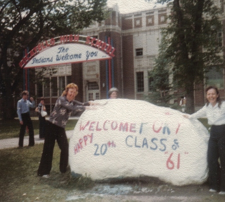 Bonnie and Rhoda at their 20th class reunion