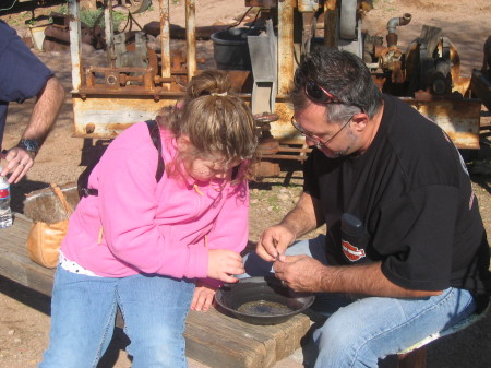 Johnny & Bella in AZ panning for gold!