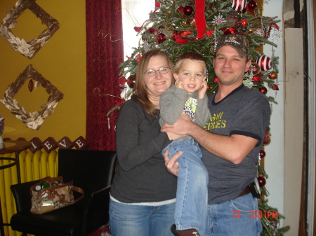 My son, Kevin Ray and wife, Shannon w/son