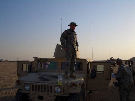 Leading the troops at Udairi Range, Kuwait