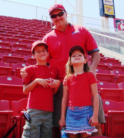 My 3 babies at a Reds game