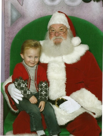 Lucas with Santa, 2008.