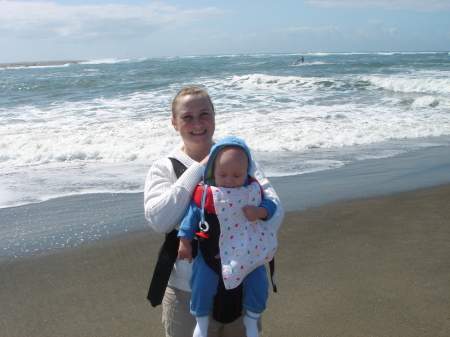 Mommy Sarah at the Oregon Coast 8/2008