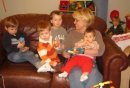 All 5 Grandbabies with Grandma!