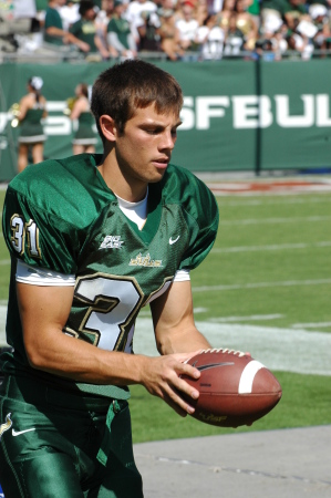 Will warming up before a USF game.