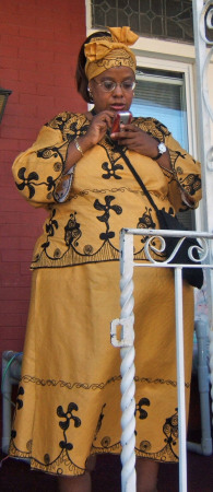 me in african dress