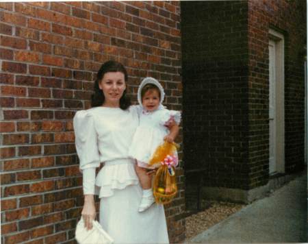Lucy and daughter - Easter 1984