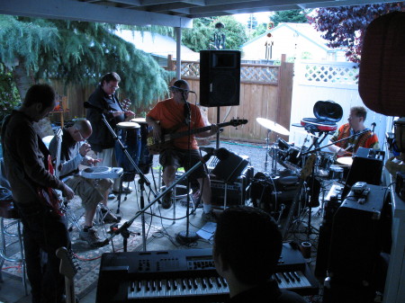 jamming in the back yard