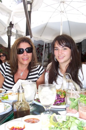 me and my daughter in L.A at the Ivy