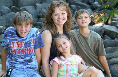 Me & the kids in September at Ringing Rocks