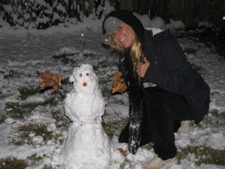 Daughter Playing in the snow