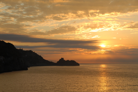 Sun Coming up in Amalfi
