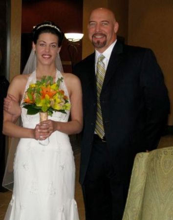 Beautiful Daughter with Dad on her Wedding Day
