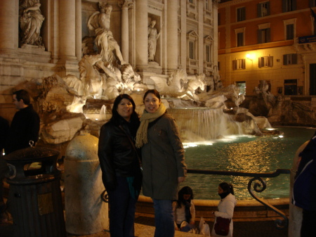 At Trevi Fountain with my niece