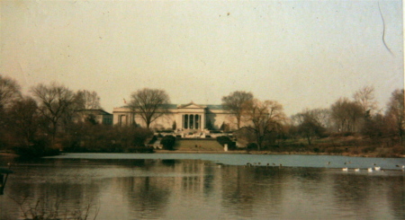 Wade Pond looking toward Frieberger library