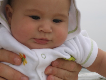 William's 1st day at the beach (08/08)