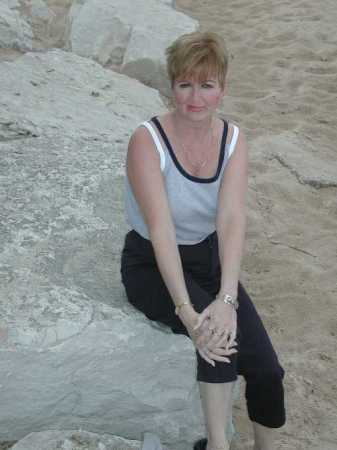 Mary at the beach while in Fla