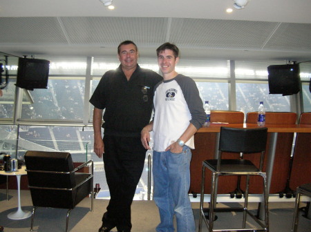 Me & my Son Jeff in the Skybox at the Stones