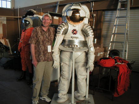 Checking out a friends space suit