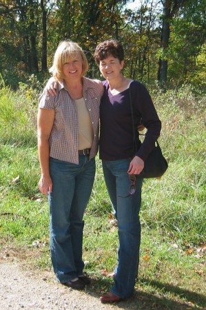 My sister and me -- about 50 years later!