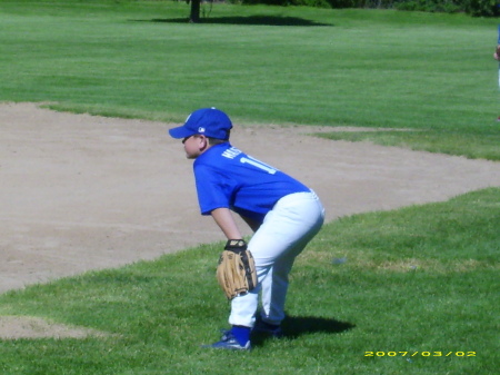 my son carson playing ball at bear park