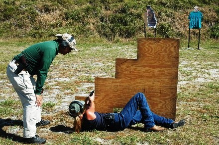 training at the gun range