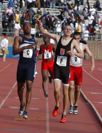 Ryan winning at the Penn Relays