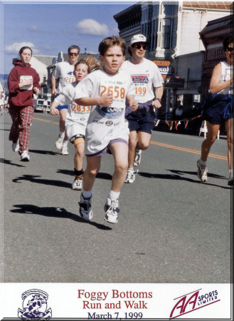 Johnny running in the Foggy Bottoms Run