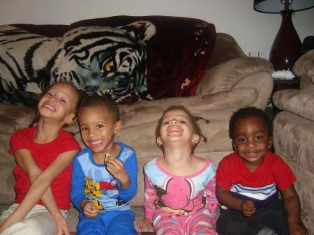 All four of the grandbabies