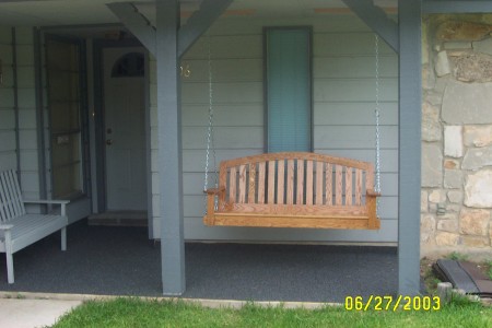 porch swing completed
