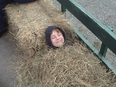 Jacob on a Hay Ride