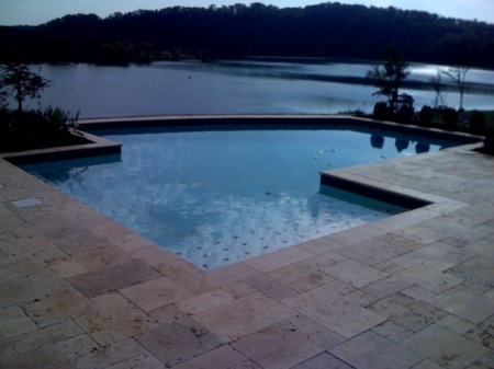 Travertine Pool Deck