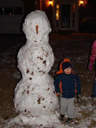 A snowman in Atanta with Carter