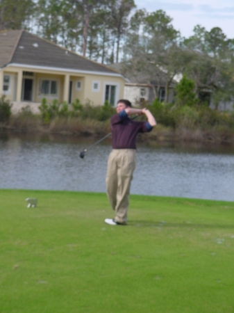 Son Alex on the tee box