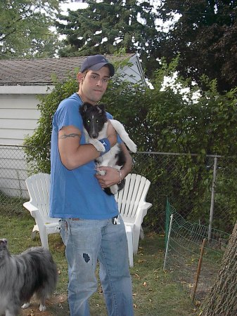 My son Anthony and our puppy Dakota